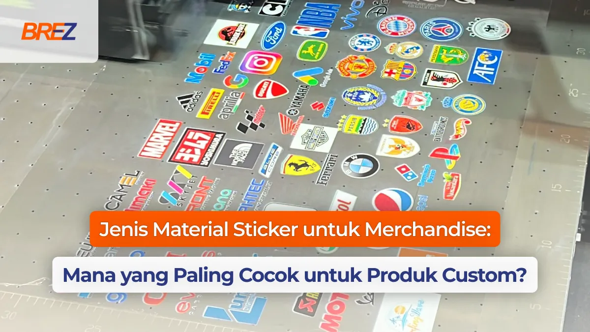 jenis material sticker untuk merchandise